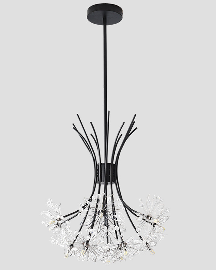 Lustre en cristal à bras multiples, 13 ampoules, 20,5 pouces de diamètre, verre étincelant pour salle à manger, salon, entrée, chambre, moderne et ajustable