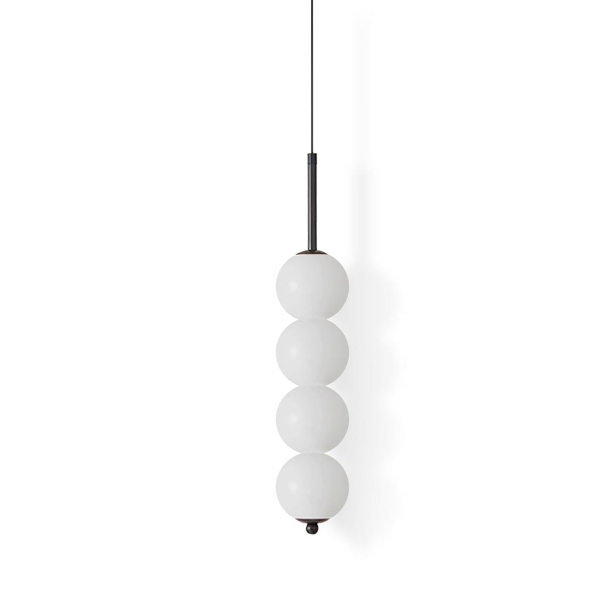 Ceiling Hanging Fixture with Frosted Glass Globes & Metal Frame - Multi-Globe LED Chandelier for Kitchens, Dining Areas & Entryways - Adjust