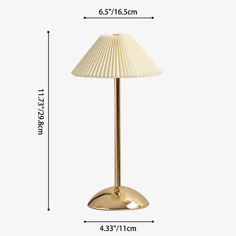 USB Powered Desk Lamp with Fabric Shade – 11.7 Inch Iron Light for Nightstand, Office & Bedroom – E14 Base, Multiple Finishes