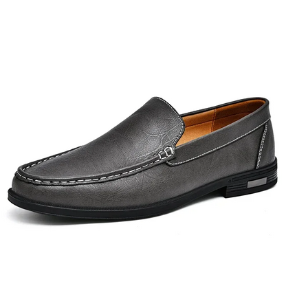Genuine Leather Loafers Men's Dress Slip-On Shoes Handcrafted Italian Style for Business Casual Office Formal Work