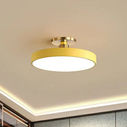 Round Acrylic Flush Mount Light 24 Inch Gold LED Bedroom Living Room Overhead Fixture Scandinavian Style Modern Home Ceiling Lighting