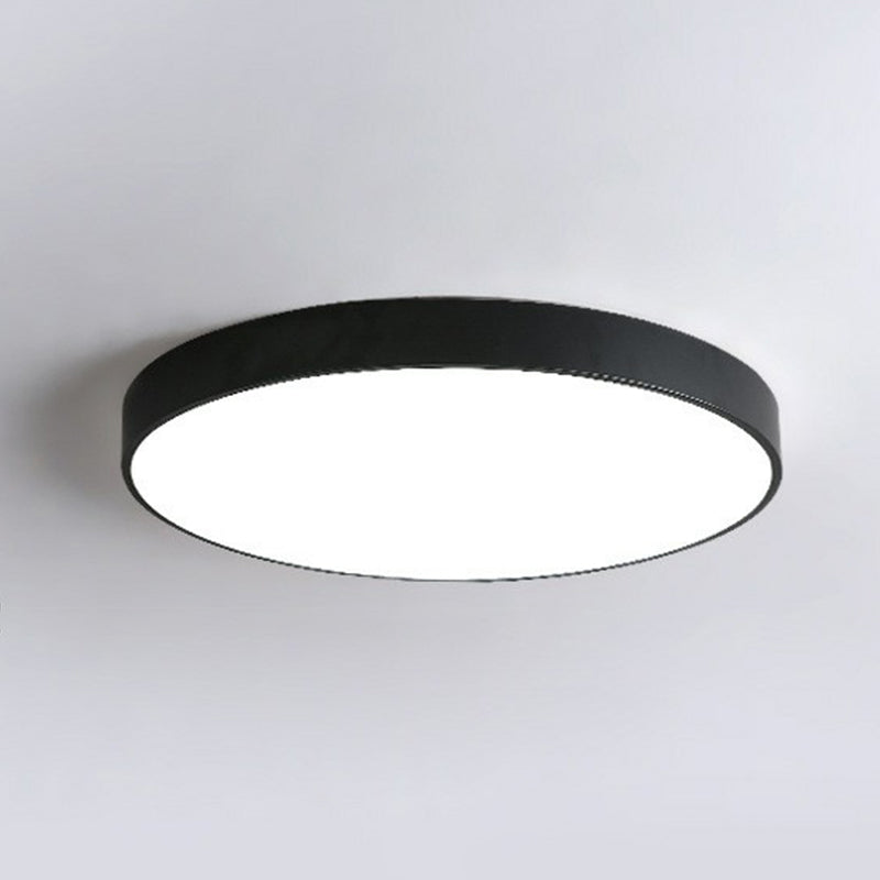 LED Ceiling Light Flush Mount Ultra-Slim Profile 2-Inch Low Profile Round Overhead Lighting Bedroom Modern Minimalist Scandinavian Design