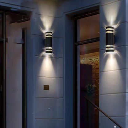 Waterproof Outdoor Sconce Black Bidirectional Light for Entryway Patio Garden Porch E27 Socket IP65 Exterior Fixture for Modern & Traditiona