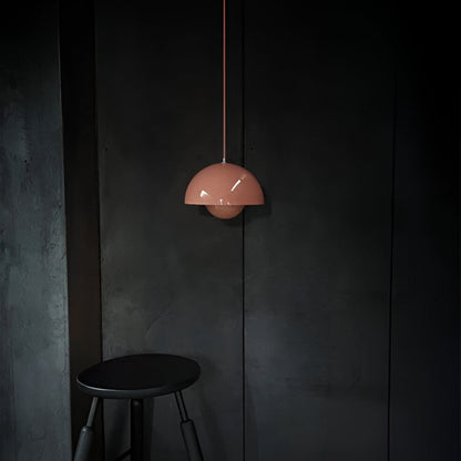 Plafonnier suspendu rond en verre de style moderne
