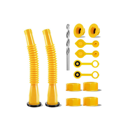 Fuel Container Replacement Spout Kit with Bendable Hose for Gas Cans – Universal Fit Pouring Nozzle Set