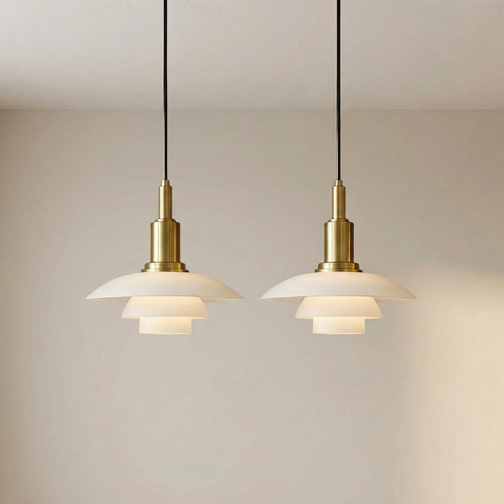 Modern Multi-Head Pendant Light – Adjustable Glass & Metal Ceiling Fixture for Dining Room, Kitchen Island & Living Spaces