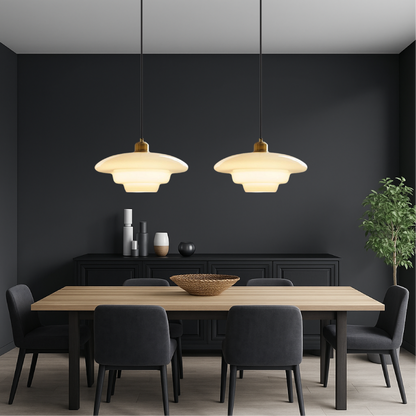 Globe Pendant Light Fixture 12" Frosted Glass Shade White Diffused Glow Modern Ceiling Mount Kitchen Island Dining Room Hallway Bedroom Ligh