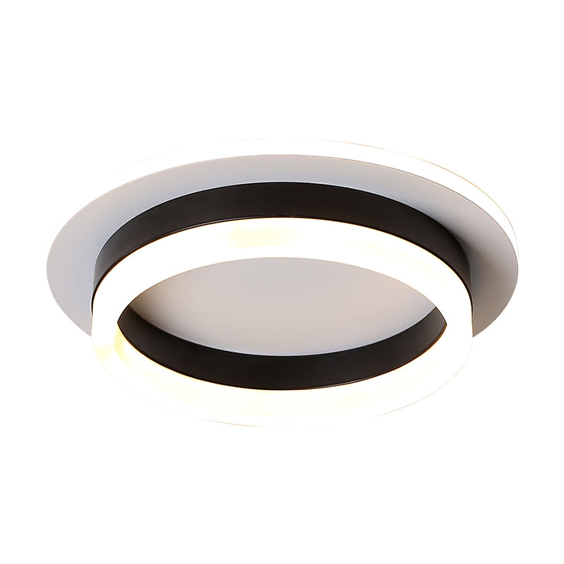 Compact Round & Square LED Ceiling Light for Hallways, Entryways, Bathrooms – Modern Low-Profile Design, 10-Inch Acrylic Lens, Dimmable
