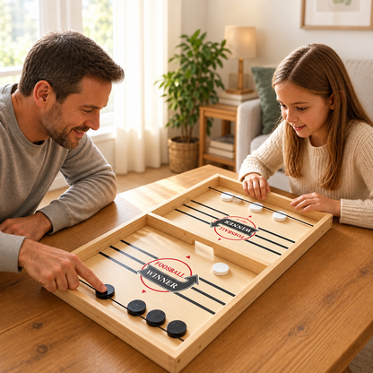 DISCCHEER – Puck Flick Game for Friendly Family Competition