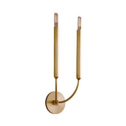Industrial Tube Wall Sconce Metal Fixture with Exposed Bulb Design for Hallway, Dining Room & Bedroom | Single or Double Light