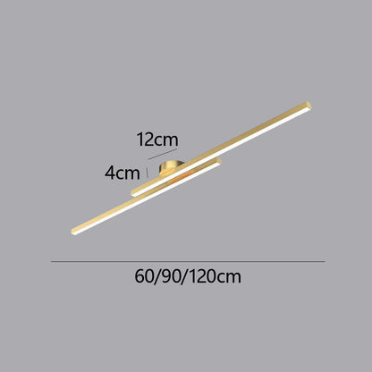 Flush Mount LED Overhead Light | Black Aluminum Linear Low-Profile Fixture for Bedrooms, Entryways & Compact Spaces | Modern Minimalist Desi
