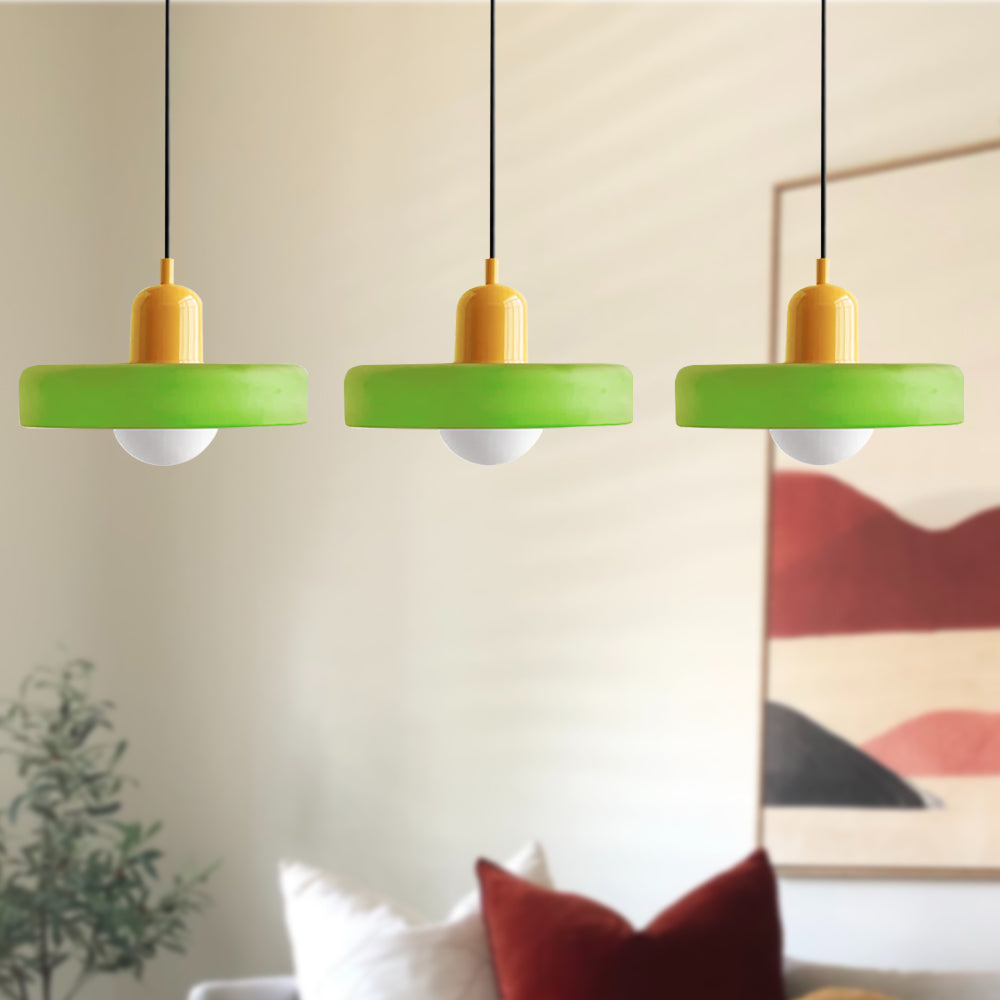 Glass Pendant Lamp 12 Inch Adjustable Height Ceiling Fixture for Bedrooms Nightstands Modern Minimalist Nordic Hanging Light E27 Socket for