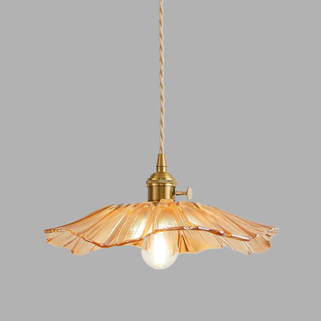 Fluted Glass Drop Ceiling Fixture 11 in Burgundy Shade Gold Hardware E27 Socket for Kitchen Island Entryway Ambient Overhead Illumination