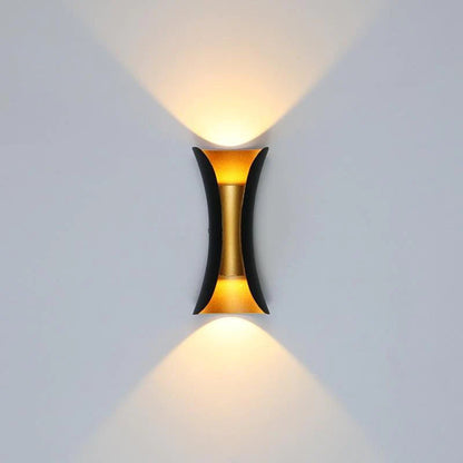 Architectural LED Sconce Fixture Up Down Light Metal Weatherproof Exterior for Entrance Patio Porch Driveway Terrace Modern Minimalist Ambie