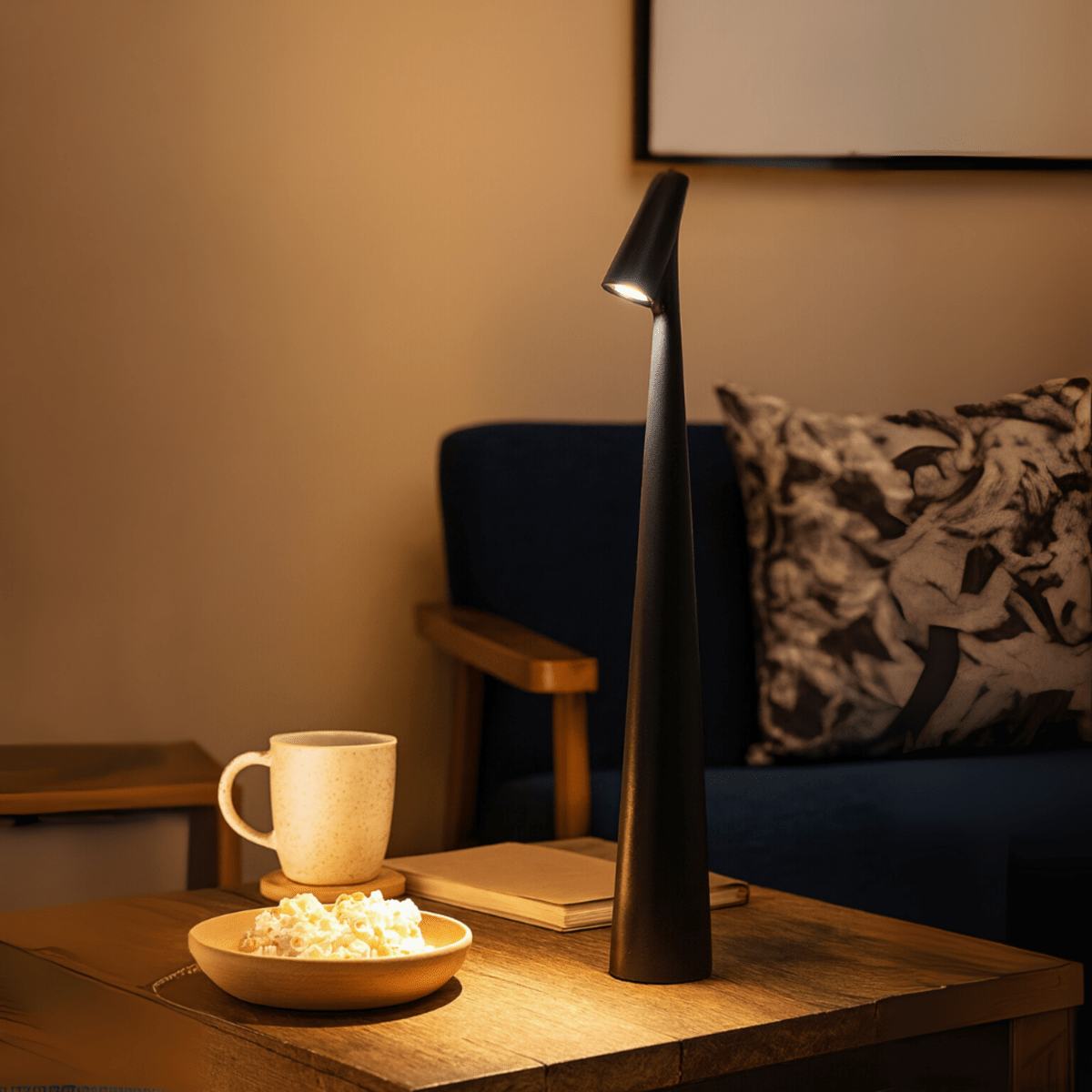 Rechargeable LED Accent Lamp Metal Cordless Indoor Outdoor Portable Lighting 5.5 x 17.7 Inches Battery Operated Tabletop Illumination for Pa