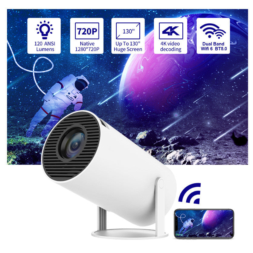 Vidéoprojecteur compact | Prise en charge 4K et haut-parleur intégré | Expérience home cinéma polyvalente