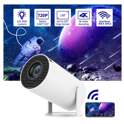 Vidéoprojecteur compact | Prise en charge 4K et haut-parleur intégré | Expérience home cinéma polyvalente