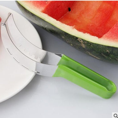 Stainless Steel Fruit Slicer Cutter for Watermelon Cantaloupe Papaya Dragon Fruit Kitchen Tool Fast Serving Prep