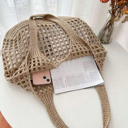 SANDWEAVE – Crochet Woven Beach Tote Bag