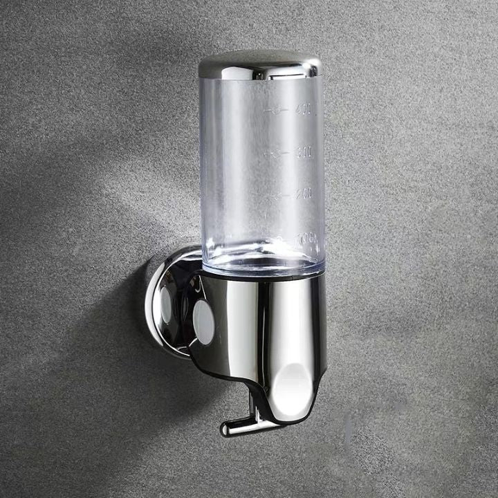 Distributeur de savon mural à pompe poussoir - Support à liquide en acier inoxydable pour shampoing, lotion et savon pour les mains dans la salle de bain, la cuisine et la douche