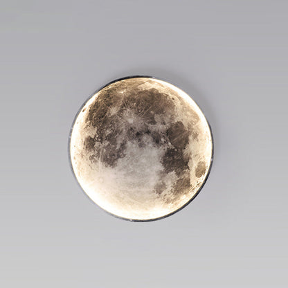 Applique murale céleste à LED, intensité variable, télécommande, design lune, luminaire artistique, 39 pouces de diamètre, PVC, éclairage d'ambiance pour chambres et salons