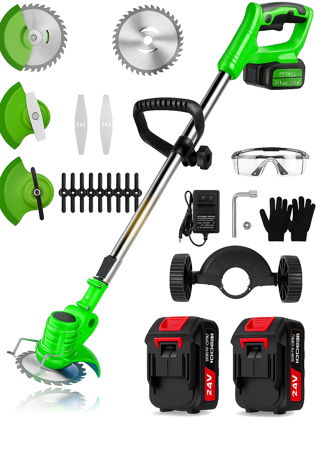 Electric Weed Eater, Electric Weed Wacker, Lawn Edger for Flower Beds, Electric Lawn Trimmer, Lightweight Cordless Weed Trimmer