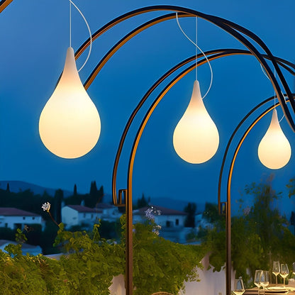 Weatherproof LED Hanging Globe for Deck & Patio – Color-Changing Orb Fixture, 9.4 in Drop Shape with Adjustable Cord, IP65 Rated for Year-Ro