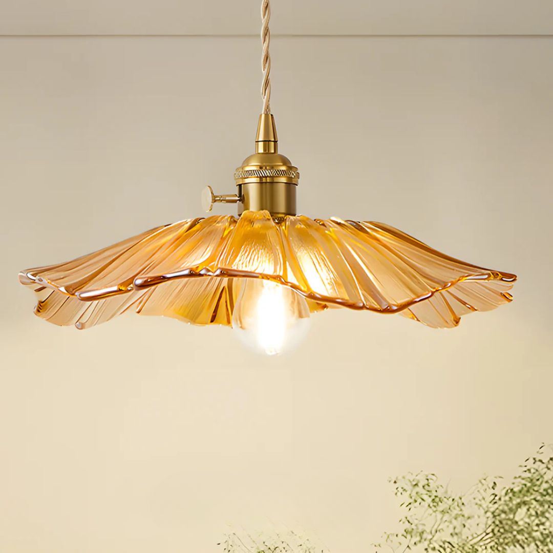 Fluted Glass Hanging Light 11-Inch Shade Burgundy Adjustable Drop Cord E27 Socket for Kitchen Island Dining Area Hallway Above Table Counter