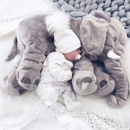 Plush Elephant Cushion Toy for Babies & Toddlers – Soft Nursery Decor – Nursery Accent Pillow for Kids Bedroom Playroom – Large Stuffed Anim
