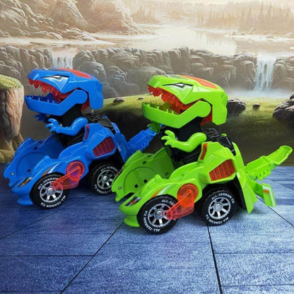 Voiture transformable en dinosaure à LED avec télécommande pour un apprentissage interactif