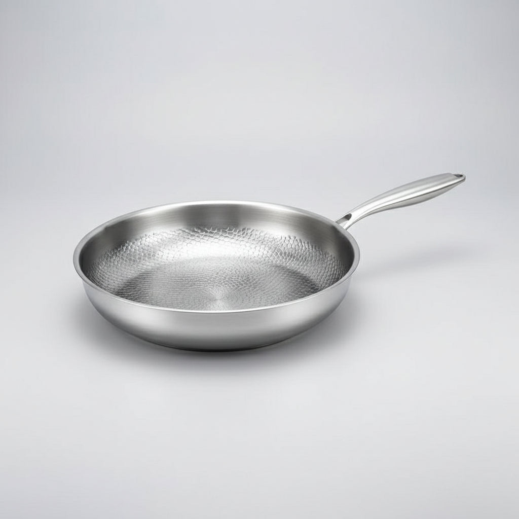 Titanium Kitchen Skillet | Non Stick Frying Pan with Hammered Design | Induction-Compatible for Effortless Everyday Cooking