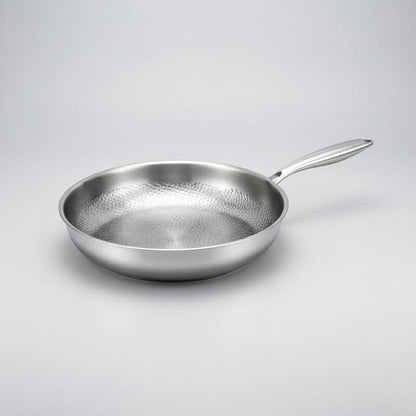 Titanium Kitchen Skillet | Non Stick Frying Pan with Hammered Design | Induction-Compatible for Effortless Everyday Cooking
