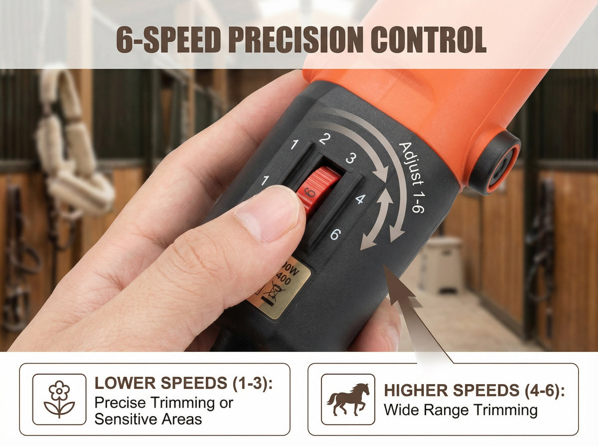 Tondeuse pour chevaux Ortekor | Tondeuse équestre ultra-silencieuse au design ergonomique | Un pansage sans stress pour les chevaux sensibles