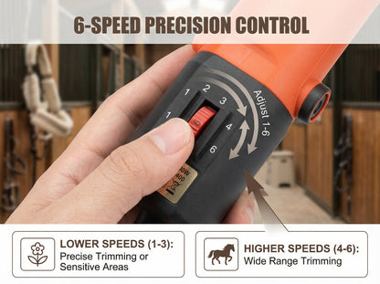 Tondeuse pour chevaux Ortekor | Tondeuse équestre ultra-silencieuse au design ergonomique | Un pansage sans stress pour les chevaux sensibles