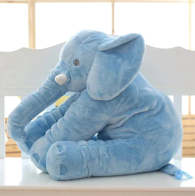 Plush Elephant Cushion Toy for Babies & Toddlers – Soft Nursery Decor – Nursery Accent Pillow for Kids Bedroom Playroom – Large Stuffed Anim