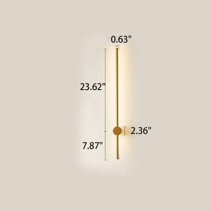 Hardwired LED Sconce Black Aluminum 24 in Contemporary Hallway Bedroom Office Reading Light 600 Lumens Warm White Neutral Dimmable Modern Fi