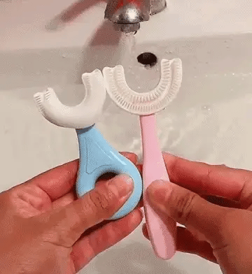 Kids Toothbrush 360° Silicone U-Shape Gum Massage