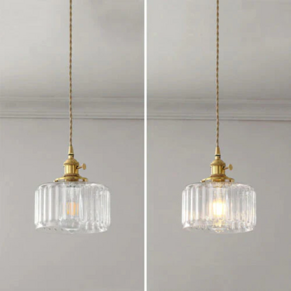 Adjustable Drop Ceiling Light with Textured Glass Shade E27 Socket for Kitchen Island Dining Room Counter Breakfast Bar Scandinavian Modern