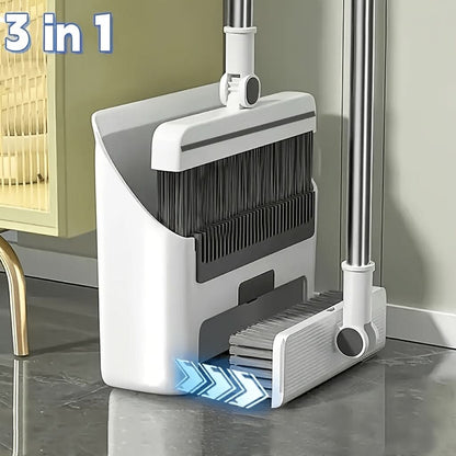 SWEEPFLOW – Compact Broom Dustpan Cleaning Set