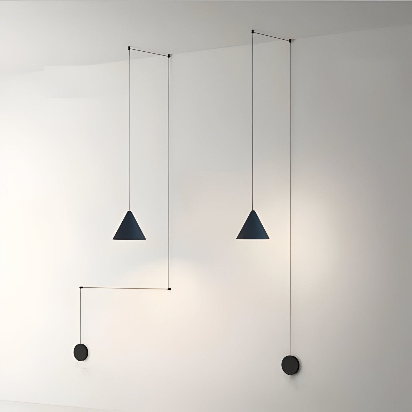 Suspension moderne argentée | Lampe à goutte en métal simple