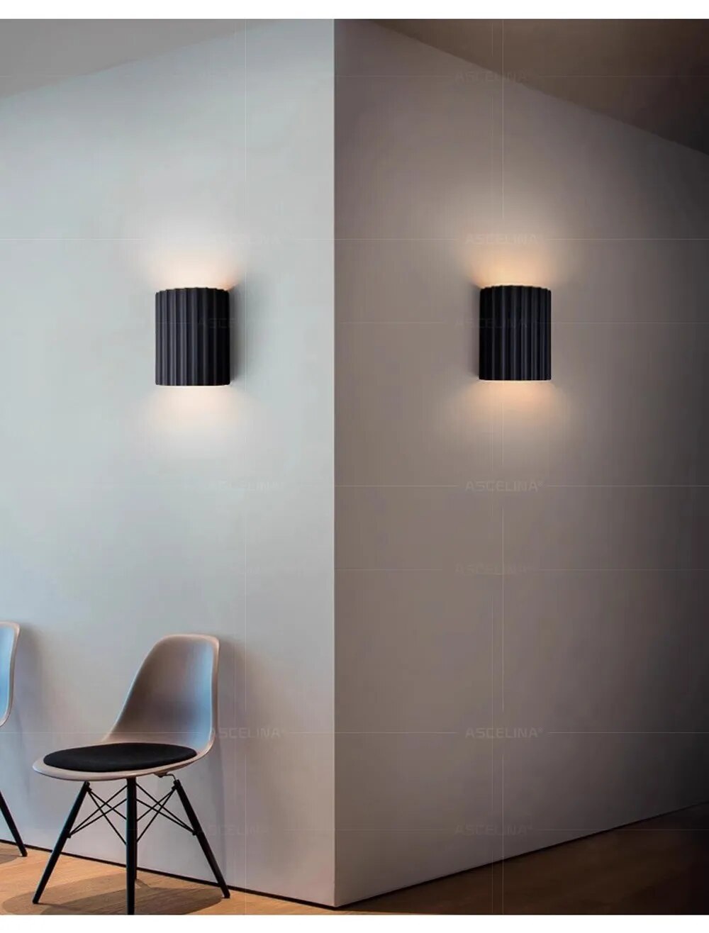 Textured Resin Sconce with Bidirectional Glow 5.5 in × 3.1 in × 6.5 in Fixture for Entryway Corridor Lounge Soft Indirect Accent Lighting Ma