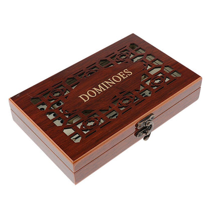 Classic Dominoes Set with Wooden Storage Case – 28 Tiles for Family Game Night