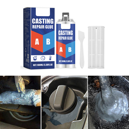 Heavy-Duty Metal Repair Epoxy Putty High-Temperature Resistant Two-Part Steel Adhesive for Automotive Industrial Cast Iron Aluminum DIY Proj