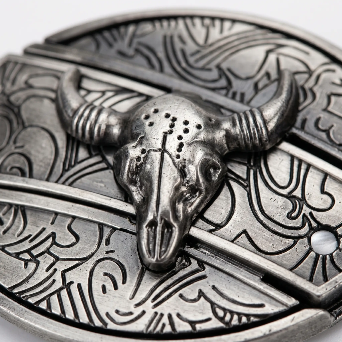 Western Engraved Zinc Alloy Accessory for 1.5 in Straps with Concealed Utility Tool for Men | Rodeo Ranch Rider Apparel