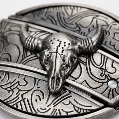 Western Engraved Zinc Alloy Accessory for 1.5 in Straps with Concealed Utility Tool for Men | Rodeo Ranch Rider Apparel