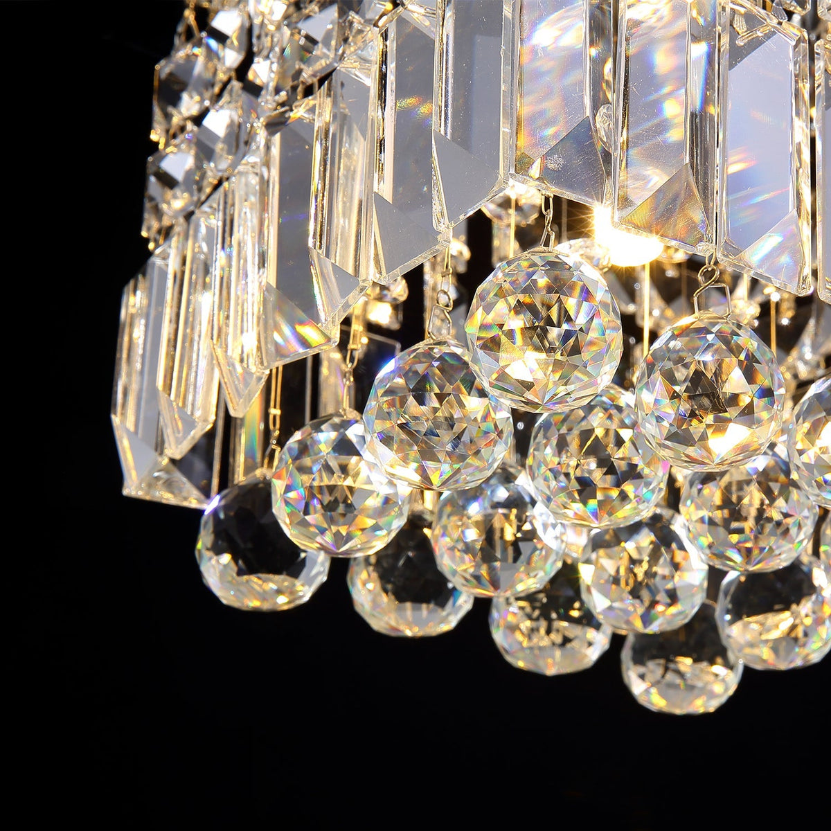 Compact Crystal Ceiling Light Chrome Finish Flush Mount Square Design for Hallway Bedroom Kitchen Entry