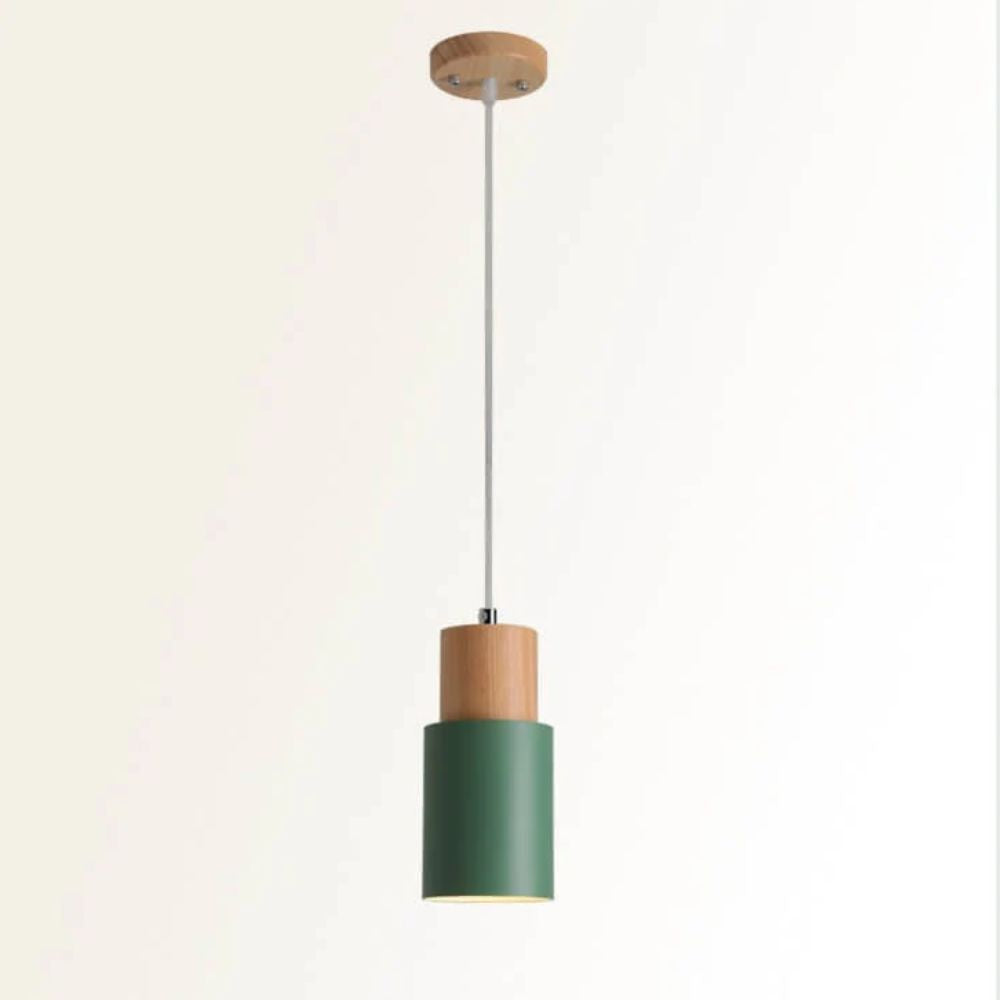 Suspension rustique chic en métal et bois