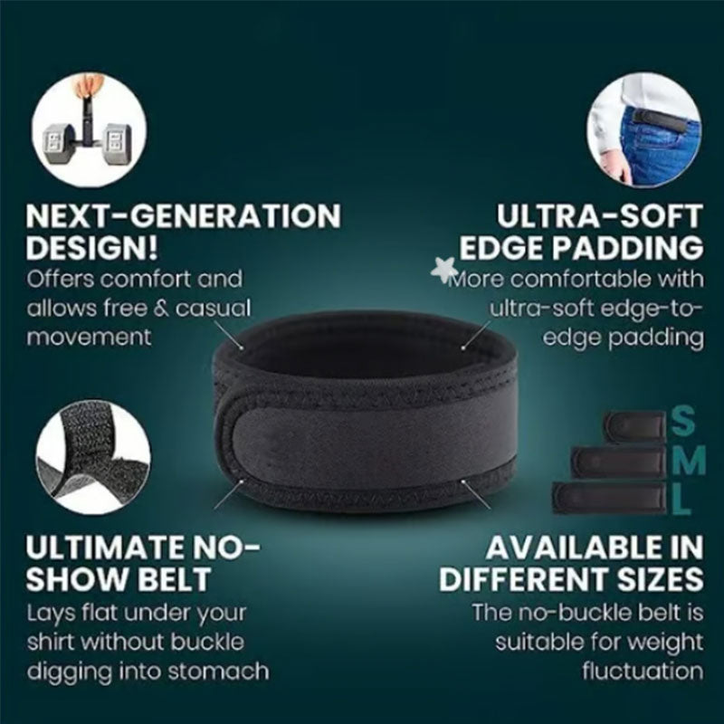Adjustable Elastic Stretch Belt Without Buckle for Jeans Pants Dress Trousers Men Women Everyday Casual Comfort Flexible Waist