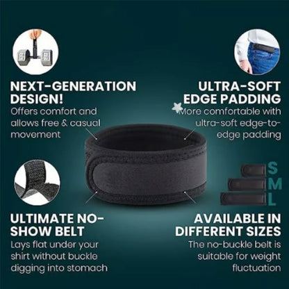 Adjustable Elastic Stretch Belt Without Buckle for Jeans Pants Dress Trousers Men Women Everyday Casual Comfort Flexible Waist