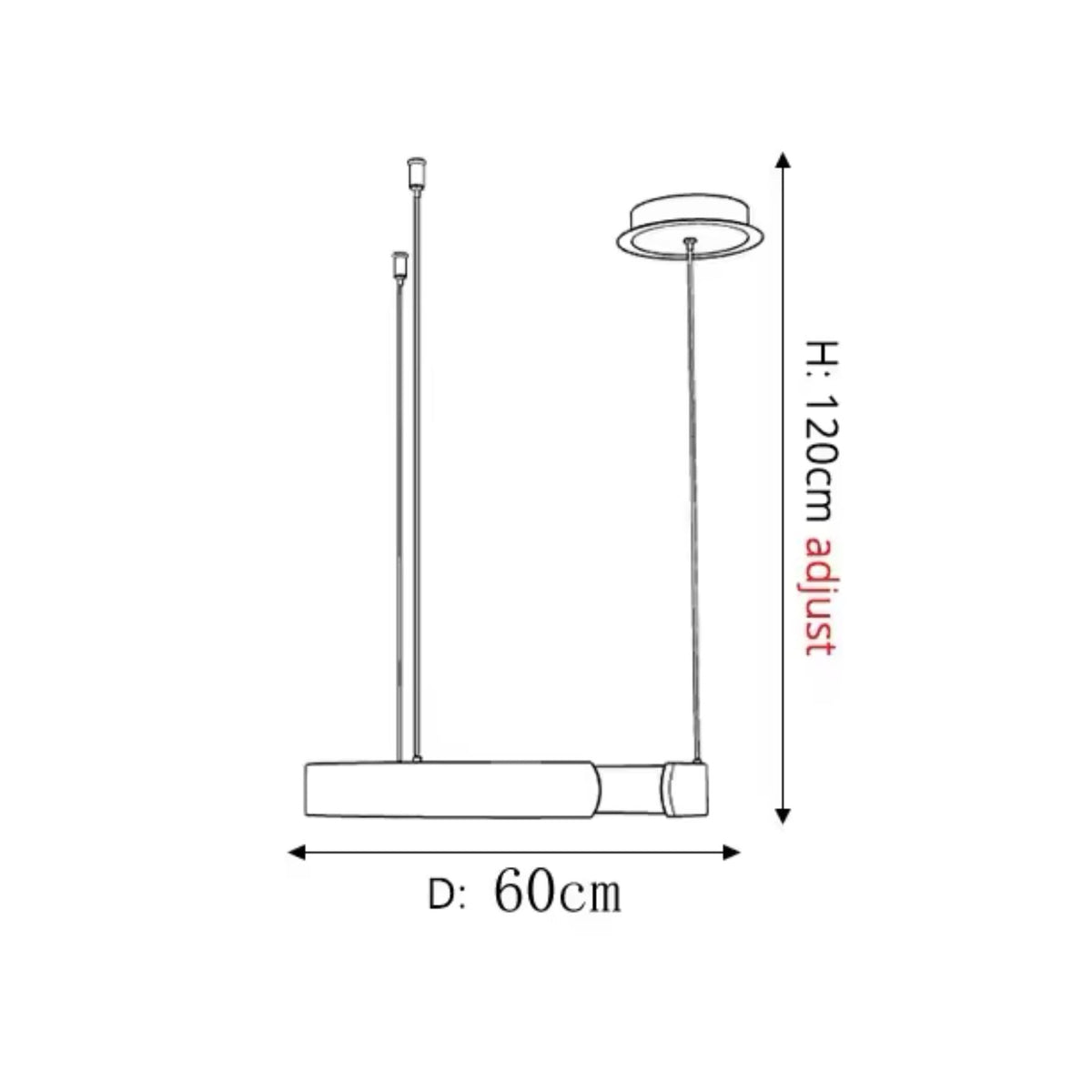 Plafonnier LED circulaire à anneau en aluminium de 20 po, hauteur réglable pour îlot de cuisine, salle à manger et hall d'entrée, luminaire suspendu moderne en forme de halo, économe en énergie